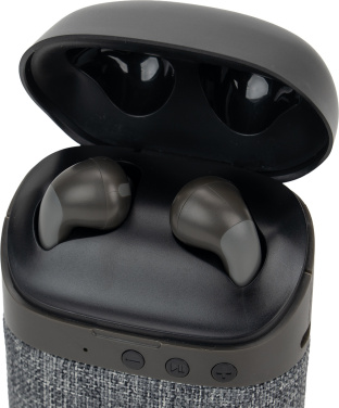 Logo trade corporate gifts picture of: Bluetooth Speaker HF01 with Built-in Earbuds 2 in 1