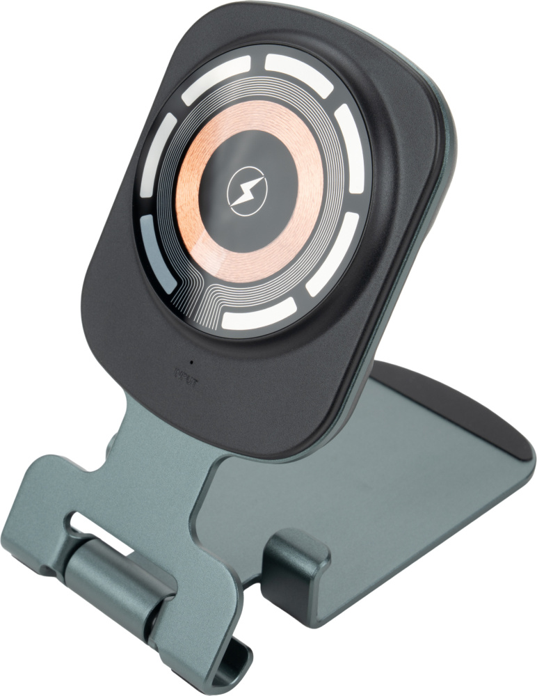 Logo trade promotional items picture of: Phone holder with wireless charger