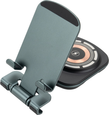 Logo trade promotional items picture of: Phone holder with wireless charger