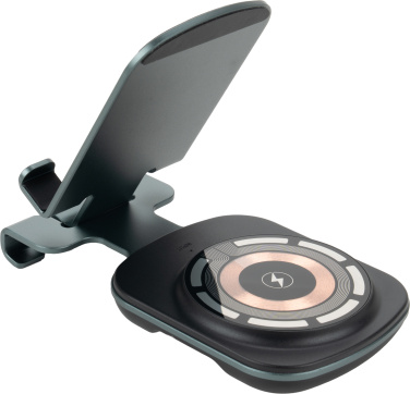 Logo trade promotional merchandise image of: Phone holder with wireless charger