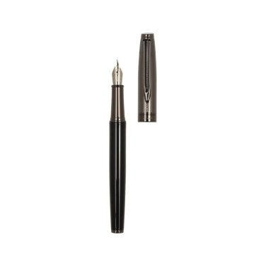 Logo trade promotional merchandise photo of: Writing set with ballpoint pen and fountain pen ODETTE Pierre Cardin