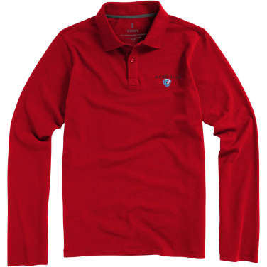 Logo trade promotional giveaways picture of: Oakville long sleeve men's polo