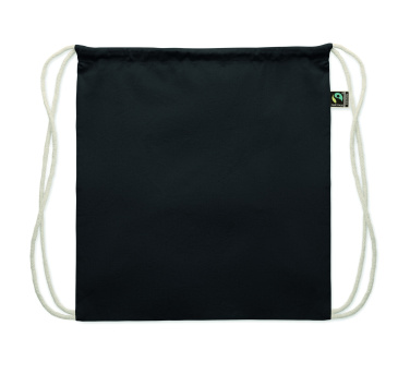 Logo trade promotional giveaway photo of: Drawstring bag Fairtrade 180gr