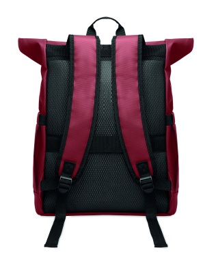 Logo trade advertising product photo of: Rolltop laptop rucksack 600D