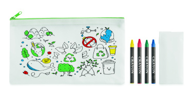 Logotrade promotional products photo of: Pencil case with 4 crayons