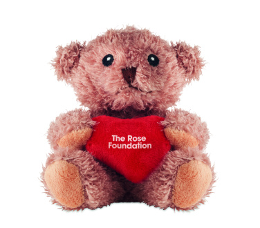 Logo trade promotional giveaways image of: Teddy bear plush with heart