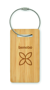 Logotrade promotional item picture of: Bamboo luggage tag