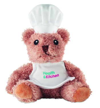 Logo trade promotional giveaways image of: Teddy bear plush chef