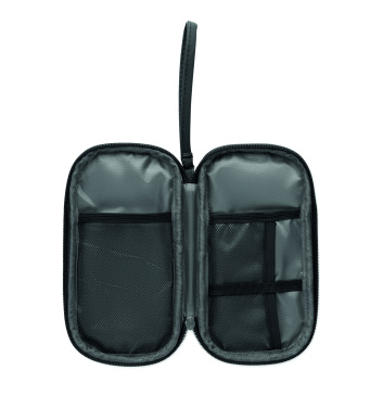 Logo trade business gifts image of: Tech organiser pouch 600D RPET