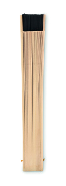 Logo trade promotional gift photo of: Wooden hand fan