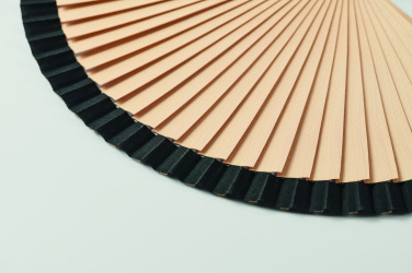 Logo trade promotional merchandise photo of: Wooden hand fan