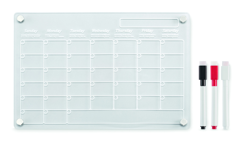 Logo trade business gift photo of: Magnetic acrylic planner