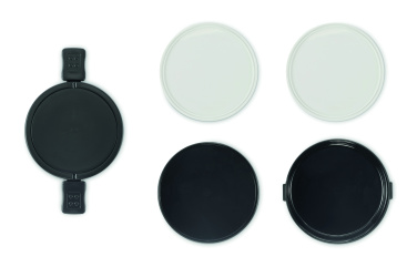 Logo trade business gifts image of: PP two-tier lunch box 950 ml