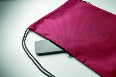 Logo trade promotional merchandise image of: Drawstring bag in 420D RPET