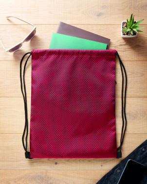 Logo trade business gift photo of: Drawstring bag in 420D RPET