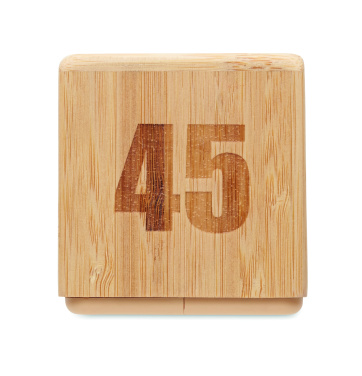 Logotrade promotional merchandise photo of: Bamboo twist snooze timer