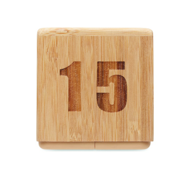 Logotrade promotional giveaways photo of: Bamboo twist snooze timer