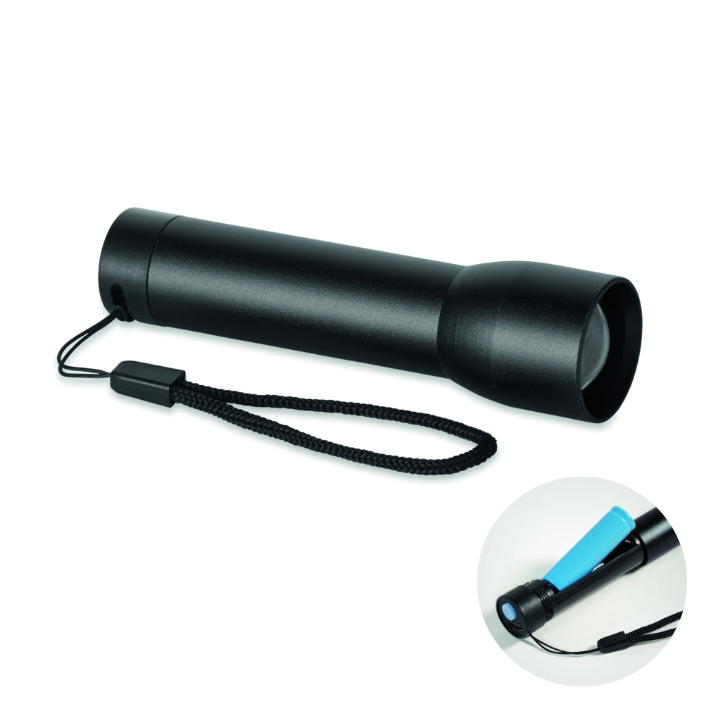 Logo trade advertising products image of: Aluminium rechargeable torch