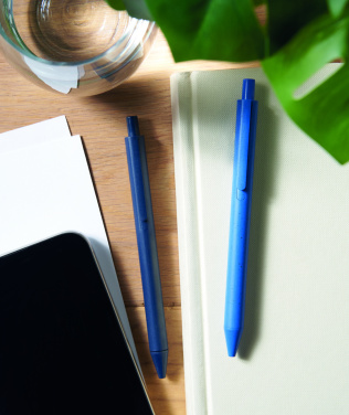 Logo trade promotional gifts image of: Wheat Straw/ABS push type pen