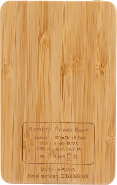 Logo trade advertising products image of: Power Bank 5000 mAh with illuminated logo