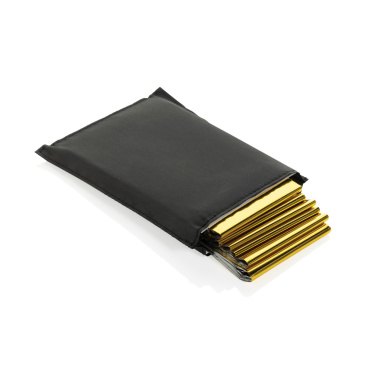 Logo trade advertising products image of: Solra emergency blanket in RCS recycled RPET pouch
