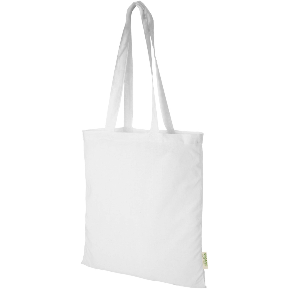 Logo trade business gifts image of: Odisha 140 g/m² OCS organic tote bag 7L