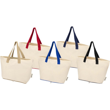 Logotrade business gift image of: Sierra 140 g/m² GRS recycled foldable cotton tote bag 7L