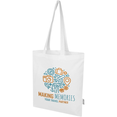 Logo trade promotional item photo of: Peru Blend 180 g/m² GRS recycled cotton tote bag 7L