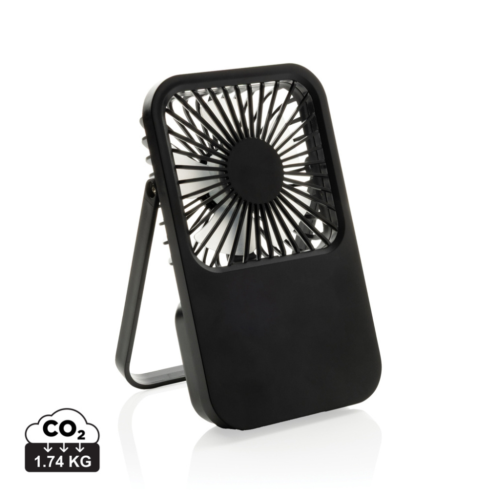 Logotrade promotional merchandise photo of: Aervina RCS recycled plastic re-chargeable desk fan