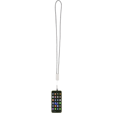 Logo trade promotional merchandise photo of: Anser recycled plastic smartphone lanyard with 27W 5-in-1 built-in cable