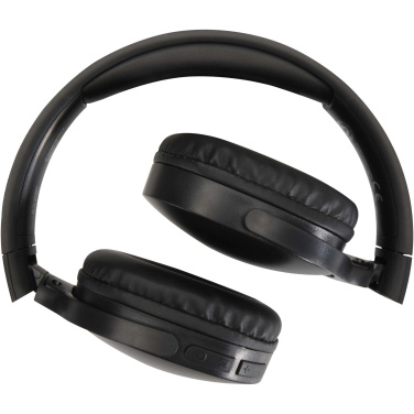 Logo trade promotional giveaways image of: Ancha recycled plastic over-ear wireless Bluetooth® headset