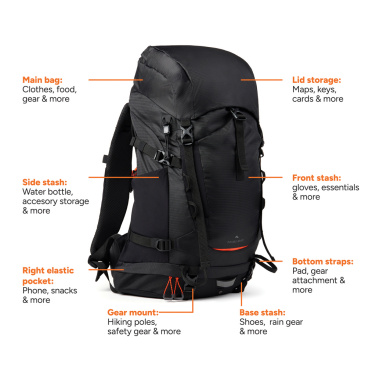 Logotrade promotional item picture of: Nordic Drift Trail RCS backpack 33L
