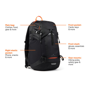 Logo trade promotional products image of: Nordic Drift Trail RCS backpack 24L