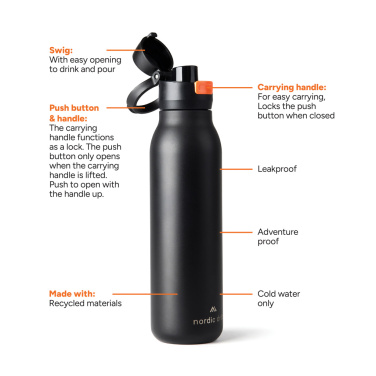 Logo trade promotional giveaway photo of: Nordic Drift Trail RCS Single Wall Water Bottle 750ml