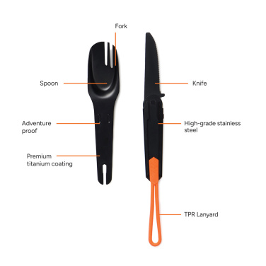 Logo trade promotional products image of: Nordic Drift Trail 4 in 1 outdoor cutlery