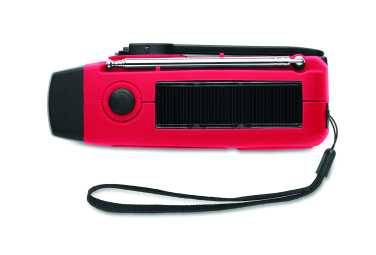 Logo trade promotional gifts image of: Portable radio SOS with LED torch