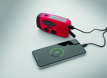 Logo trade corporate gifts picture of: Portable radio SOS with LED torch