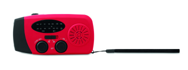 Logo trade promotional giveaways image of: Portable radio SOS with LED torch