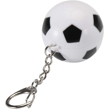 Logo trade promotional item photo of: Rami football-shaped vanilla lip balm with SPF 15 and keychain