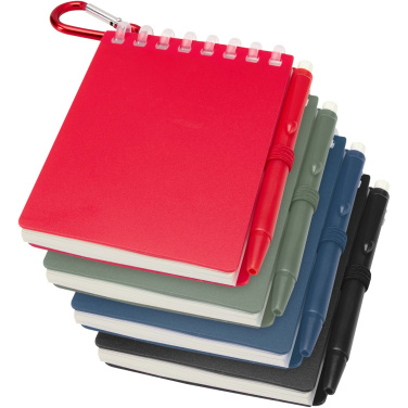 Logotrade promotional giveaway picture of: Lig Mini recycled outdoor soft cover notebook and ballpoint pen set (black ink)