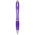 Nash RCS recycled plastic ballpoint pen with coloured barrel and grip (blue ink), Purple