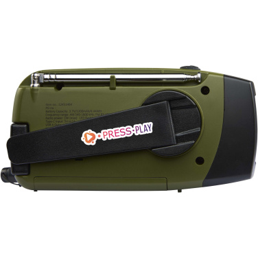 Logo trade corporate gifts image of: Avior RCS recycled plastic emergency radio