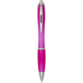 Nash RCS recycled plastic ballpoint pen with coloured barrel and grip (black ink), Pink
