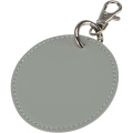 Resi Plus GRS recycled round charm keychain, Grey