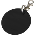 Resi Plus GRS recycled round charm keychain, Black