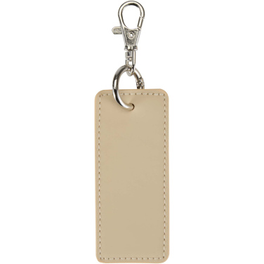 Logo trade promotional giveaways image of: Resi Plus GRS recycled rectangle charm keychain