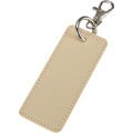 Resi Plus GRS recycled rectangle charm keychain, Oatmeal