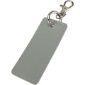 Resi Plus GRS recycled rectangle charm keychain, Grey