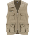 Venera 200 g/m2 v-neck multi-pocket workwear vest , Dark Sand