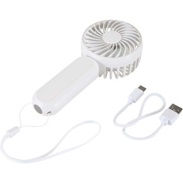 Logo trade promotional merchandise image of: Aervia recycled plastic portable fan